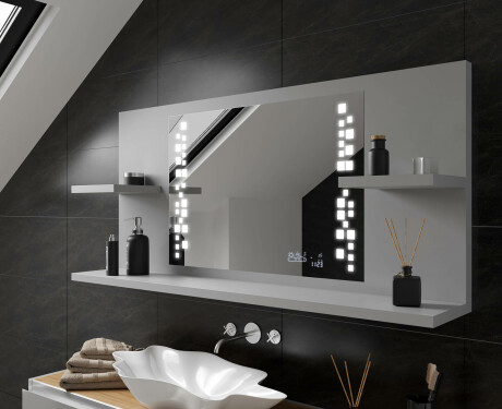 Espejo con LED baño con estante L38 #11
