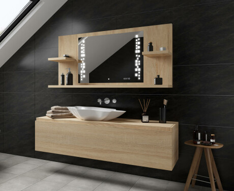 Espejo con LED baño con estante L38 #12