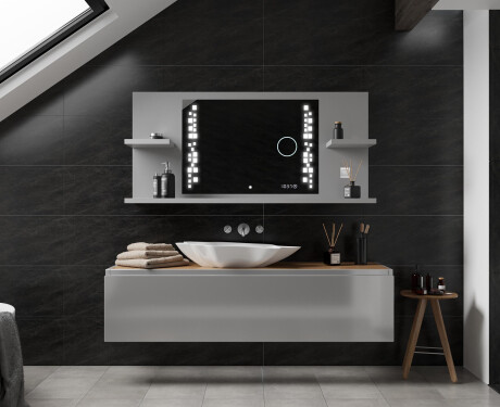 Espejo con LED baño con estante L38 #3