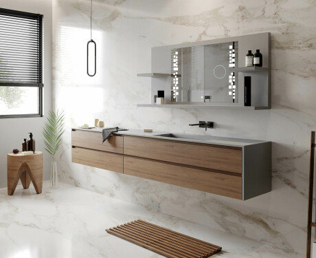 Espejo con LED baño con estante L38 #8