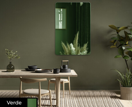 Redondeados espejos de colores decorativo de pared L172