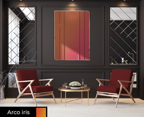 Redondeados espejos de colores decorativo de pared L174 #7