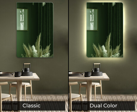 Redondeados espejos de colores decorativo de pared L174 #9