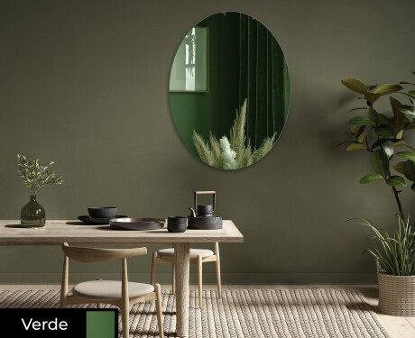 Ovalados espejos de colores decorativo  de pared L179
