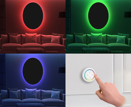 Ovalados espejos de colores decorativo  de pared L179 #11