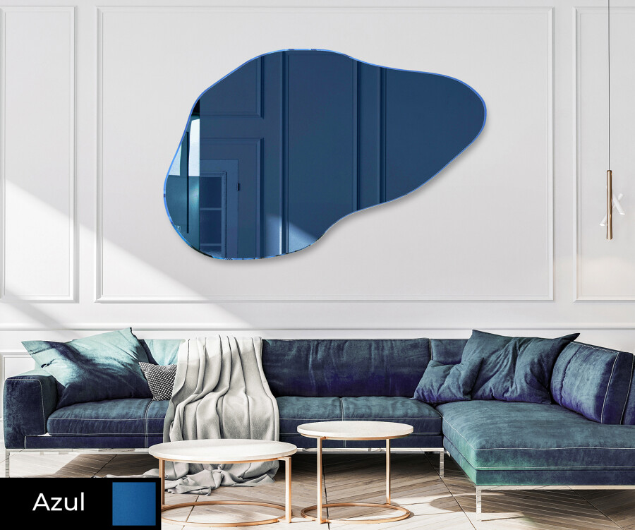 Espejo Irregular Blue, Diseño Moderno para Cualquier Espacio del Hogar -  Madecentro