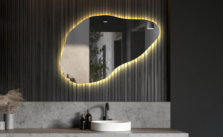 Espejo de baño LED de forma irregular P221