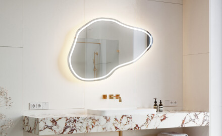 Espejo de baño LED de forma irregular P223