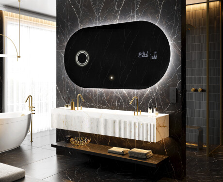 Espejo ovalado baño con luz L229 #10