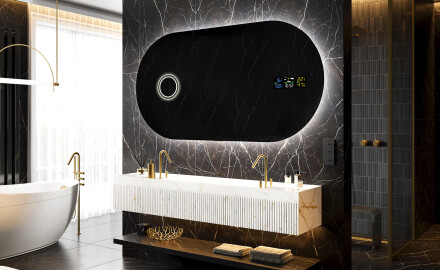 Espejo ovalado baño con luz L229