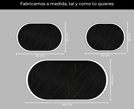 Espejo ovalado baño con luz L230 #4
