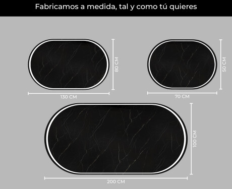 Espejo ovalado baño con luz L231 #4