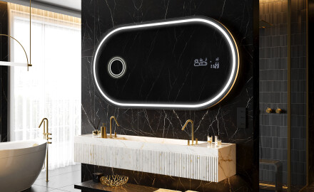 Espejo ovalado baño con luz L231