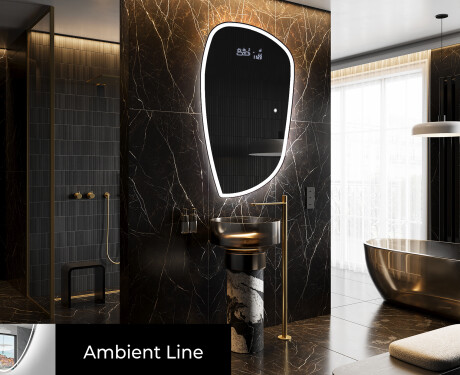 Espejo de baño LED de forma irregular I222