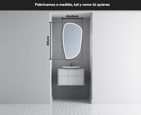 Espejo de baño LED de forma irregular I222 #3