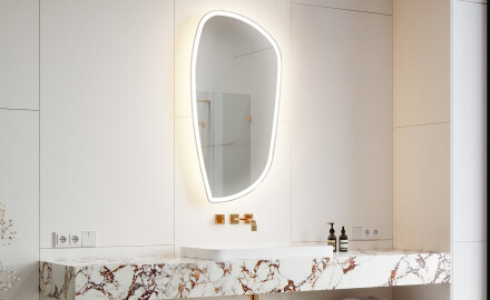 Espejo de baño LED de forma irregular I222