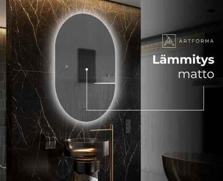 Espejo ovalado baño con luz L229 - Vertical #8