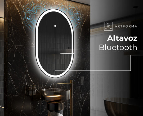 Espejo ovalado baño con luz L230 - Vertical #5