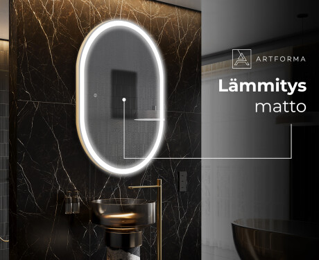 Espejo ovalado baño con luz L230 - Vertical #8