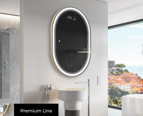 Espejo ovalado baño con luz L231 - Vertical #4