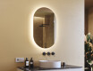 Espejo ovalado baño con luz 50x80cm con luz LED fría de 7000K, luz cálida de 3000K o luz neutra de 4500K