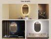 Espejo ovalado baño con luz 50x80cm con luz LED fría de 7000K, luz cálida de 3000K o luz neutra de 4500K #2