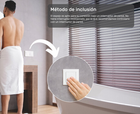 Espejo ovalado baño con luz 50x80cm con luz LED fría de 7000K, luz cálida de 3000K o luz neutra de 4500K #4