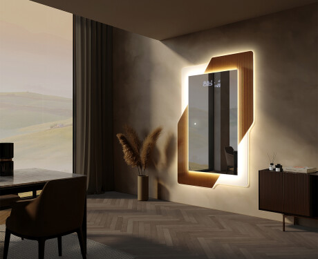 Espejos LED grandes de pared - Retro #11