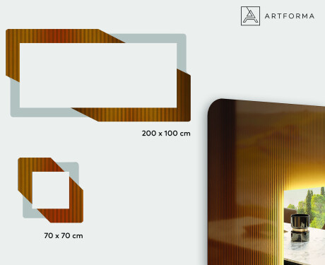 Espejos LED grandes de pared - Retro #3