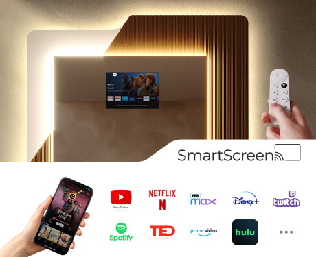 Espejos LED grandes de pared - Retro #4