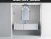 Espejo de baño LED de forma irregular Y222 #4