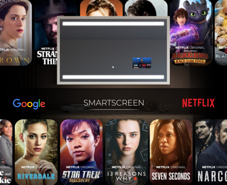 Rectangular espejo LED con marco de madera - FrameLine L09 #6