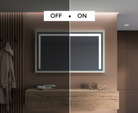 Rectangular espejo LED con marco de madera - FrameLine L11 #5