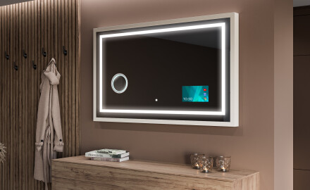 Rectangular espejo vintage con luz LED - FrameLine L15