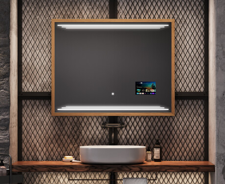 Rectangular espejo vintage con luz LED - FrameLine L75