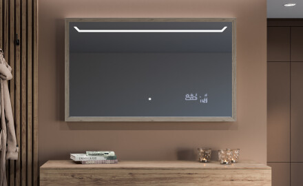 Espejo de baño con iluminación LED y marco - FrameLine L128