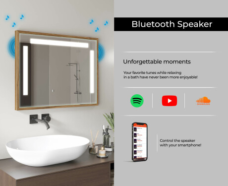 Rectangular espejo vintage con luz LED - FrameLine L134 #11
