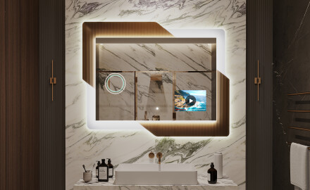 Espejo de baño con luz - Retro