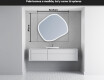 Espejo de baño LED de forma irregular R222 #5