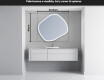 Espejo de baño LED de forma irregular R222 #4