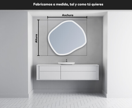 Espejo de baño LED de forma irregular R222 #4
