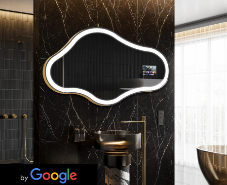 Irregular Espejo baño con luz LED SMART C222 Google