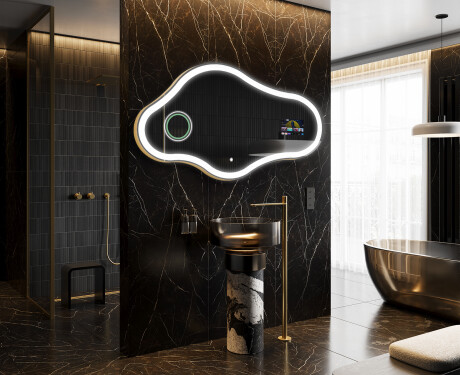 Irregular Espejo baño con luz LED SMART C222 Google #8