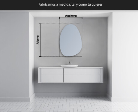 Espejo de baño LED de forma irregular SF221 #4