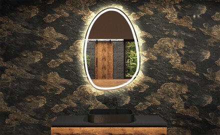 Espejo de baño LED de forma irregular SF222