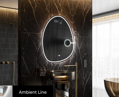 Espejo de baño LED de forma irregular SF223