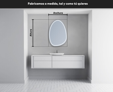 Espejo de baño LED de forma irregular SF223 #5