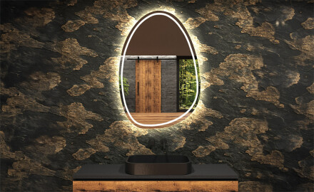 Espejo de baño LED de forma irregular SF223