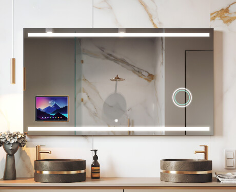 Espejo de baño LED inteligente con marco Displine - Apple L09