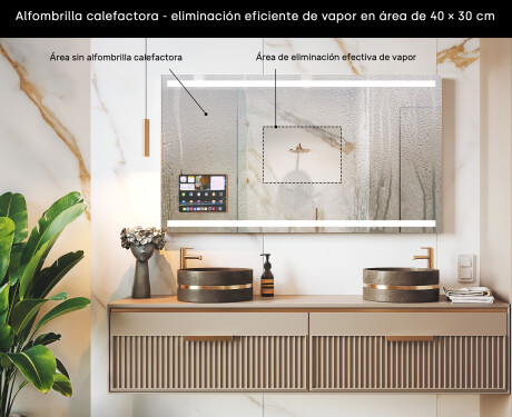 Espejo de baño LED inteligente con marco Displine - Apple L09 #7